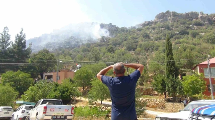 Mersin’de orman yangını, alevler evleri teğet geçti
