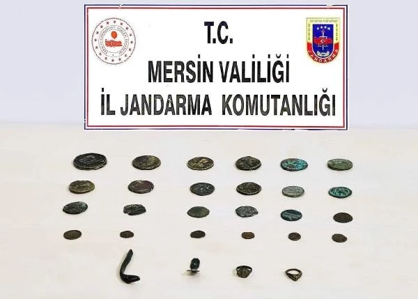 Mersin'de tarihi eser operasyonu; 2 gözaltı 