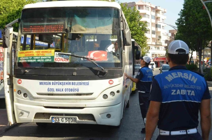 Mersin’de toplu taşıma araçları denetleniyor
