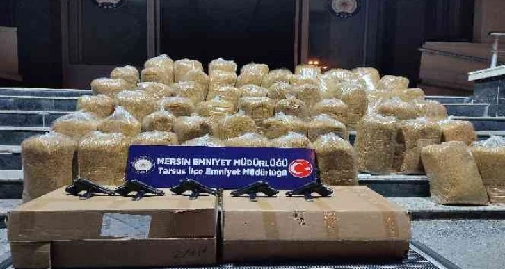 Mersin’de 5 tabanca ve 290 kilo kaçak tütün ele geçirildi