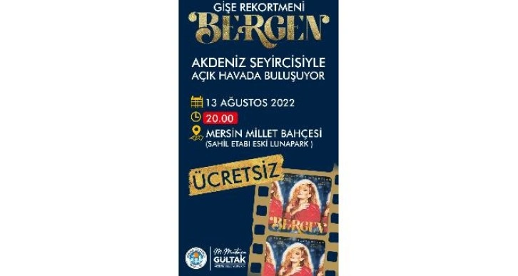 Mersin’de açık hava sinema gösterimi ’Bergen’ filmi ile başlıyor