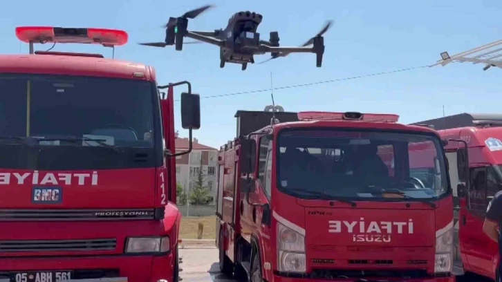 Merzifon itfaiyesi olayların tespitinde dron kullanmaya başladı
