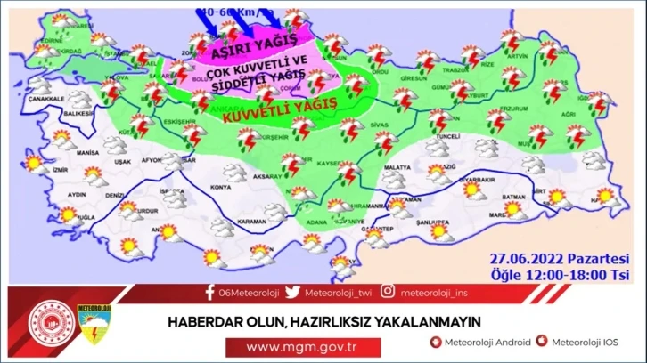 Meteoroloji uyardı: Aşırı yağışa dikkat
