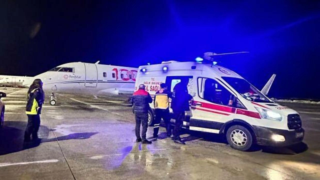 MFS tedavisi gören çocuk ambulans uçakla Ankara'ya nakledildi