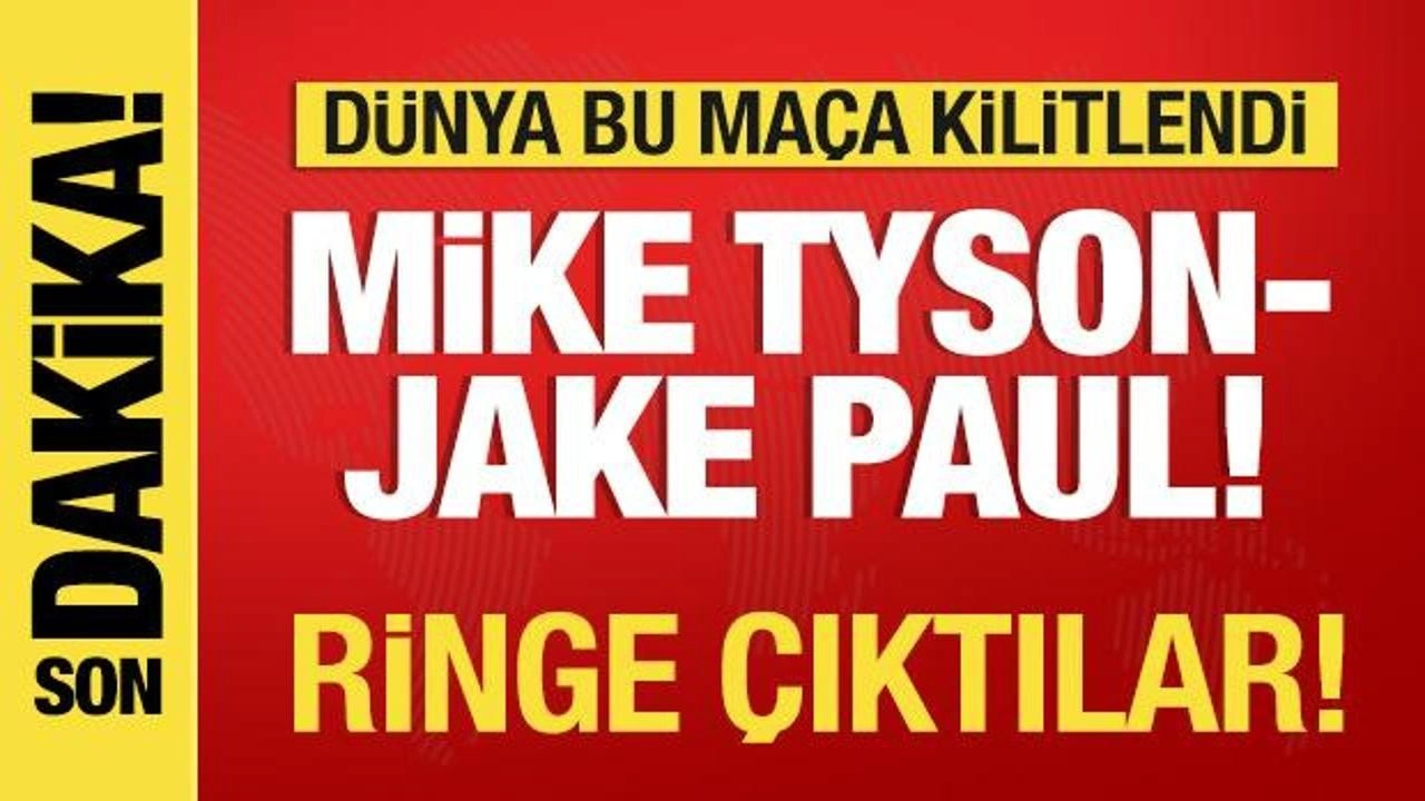 Mike Tyson ve Jake Paul boks maçı! Ringe çıktılar...Dünya bu anlara kiltlendi