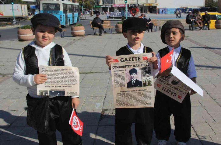 Minik öğrencilerden Cumhuriyet Bayramı’na özel gazete
