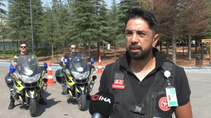 Motosiklet ambulanslar "altın dakikalar" içerisinde yaptıkları müdahale ile hayat kurtarıyor
