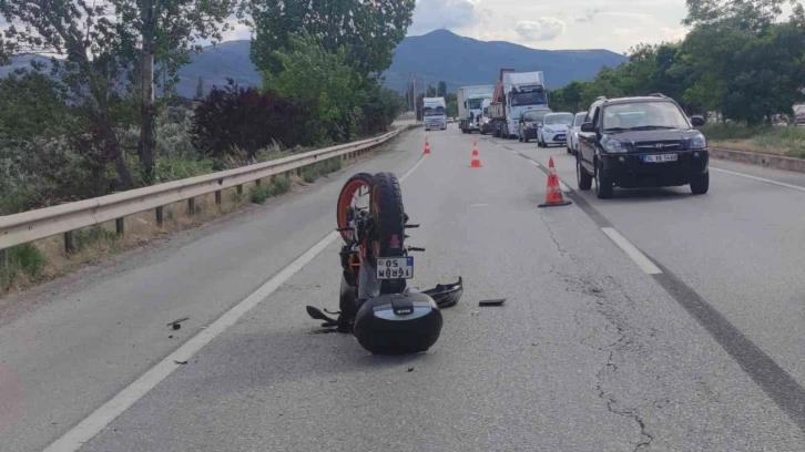 Motosiklet sürücüsü ölümden döndü
