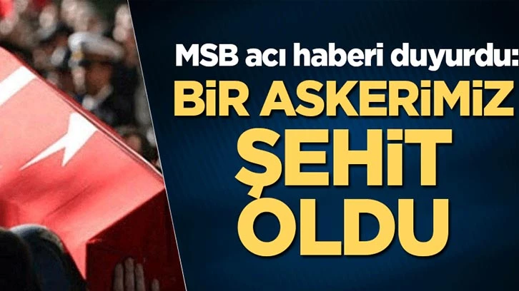 MSB acı haberi duyurdu: Bir askerimiz şehit oldu