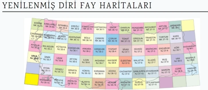 MTA yenilenmiş diri fay haritalarını yayınladı
