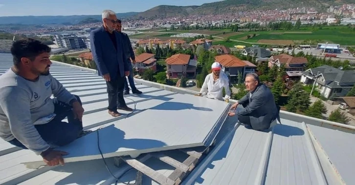 Müftü Ölmez Kur’an kursu inşaatında incelemelerde bulundu
