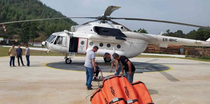 Muğla’da ilk yangın helikopteri göreve başladı
