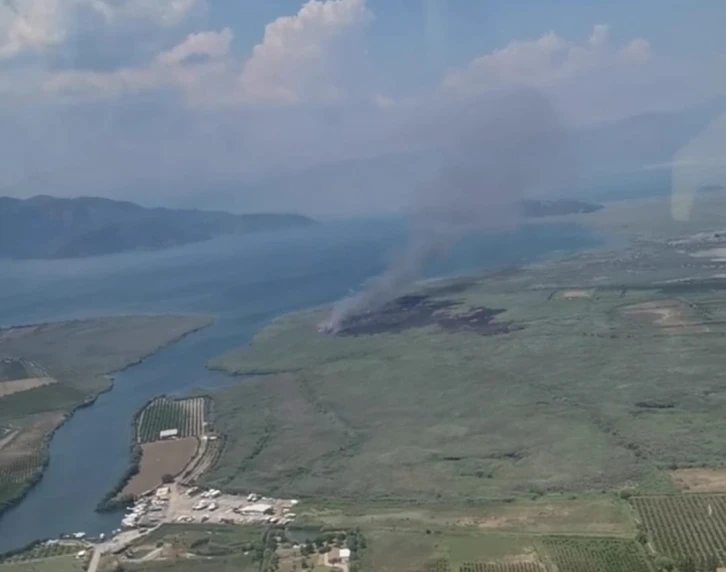 Muğla’da sazlık yangını
