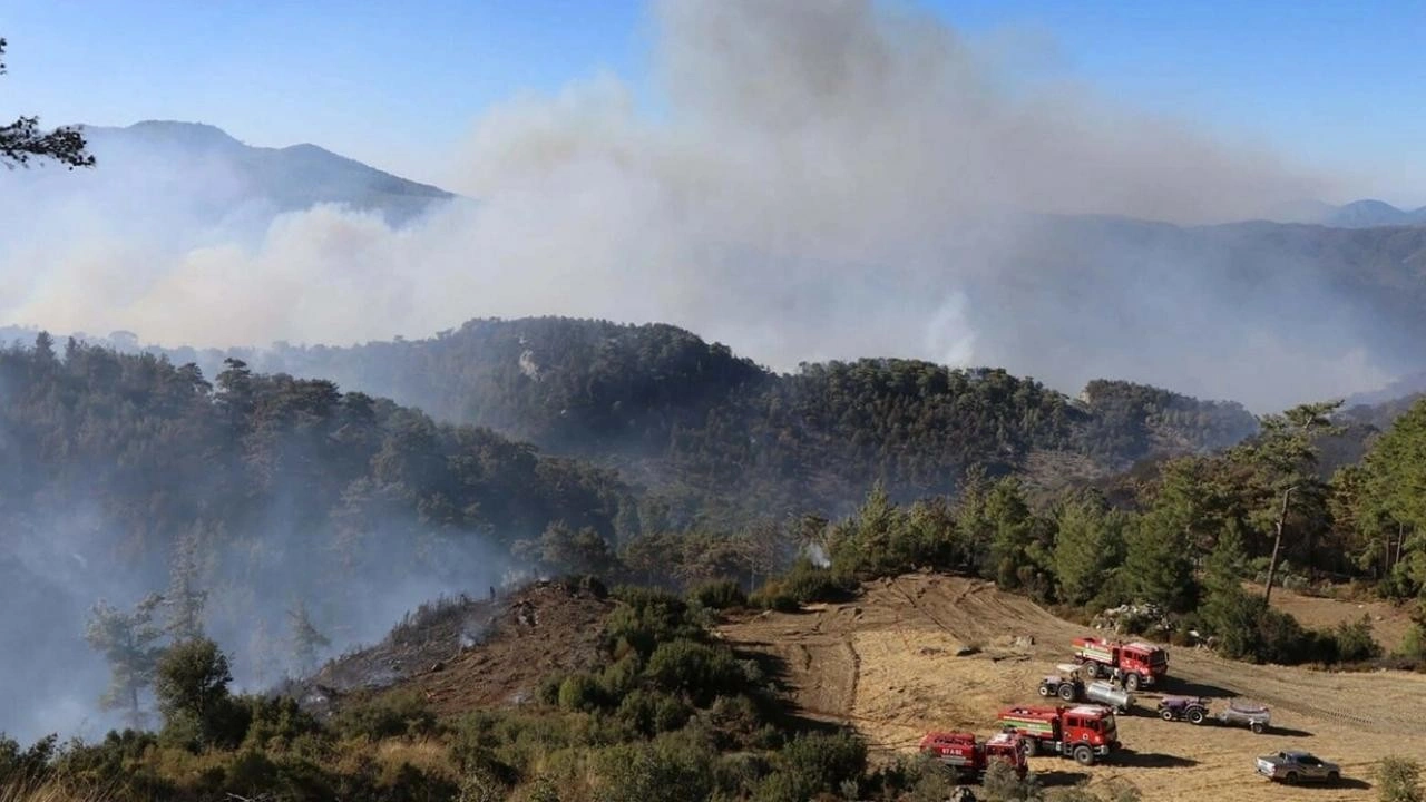 Muğla'nın 2 ilçesinde orman yangınlarına müdahale sürüyor