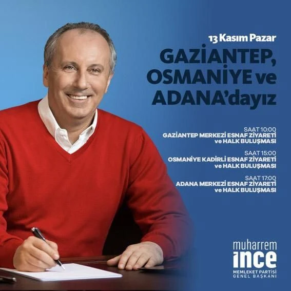 Muharrem İnce Gaziantep'e geliyor