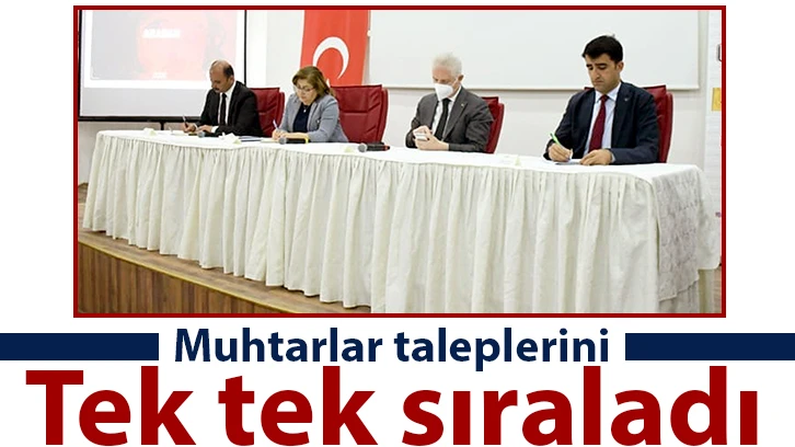 Muhtarlar taleplerini tek tek sıraladı