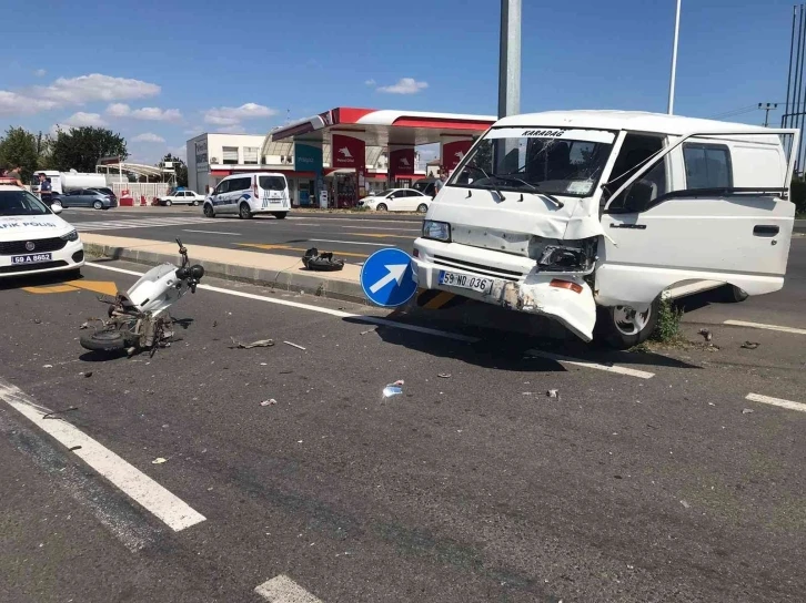 Muratlı girişinde feci kaza: 1 ağır yaralı
