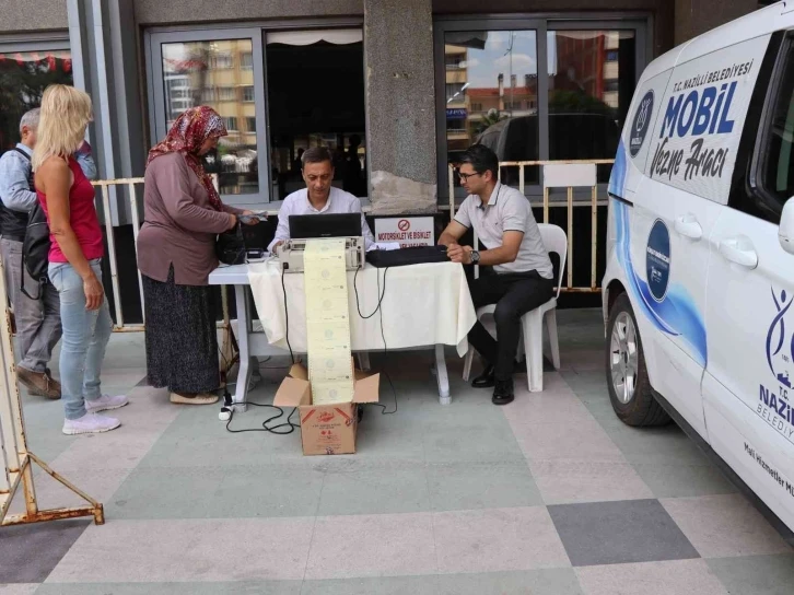 Nazilli Belediyesi’nin mobil vezne aracı vatandaşların hizmetine sunuldu
