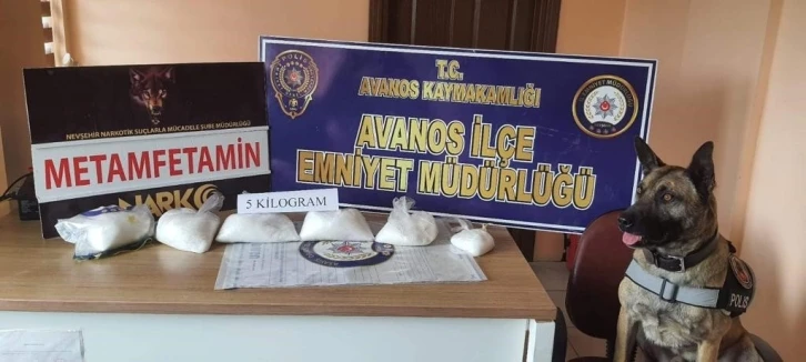 Nevşehir’de 5 kilo uyuşturucu ele geçirildi
