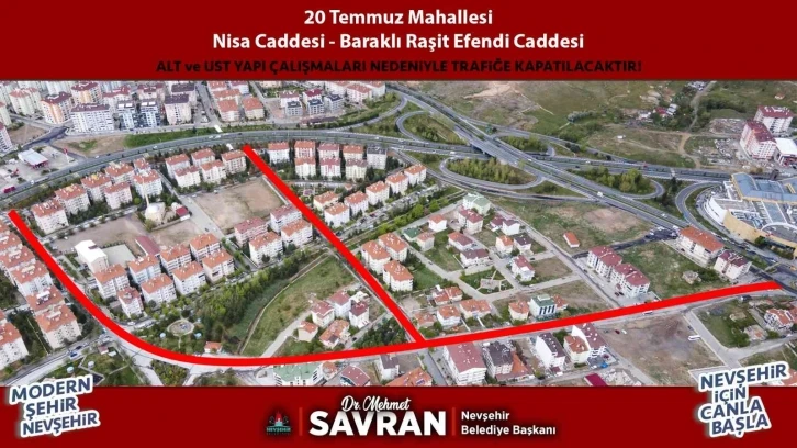 Nevşehir’de bazı caddeler trafiğe kapatılıyor
