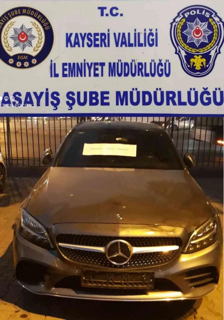 Nevşehir’de çalınan milyonluk otomobil Kayseri’de bulundu
