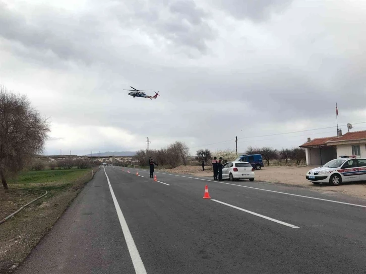 Nevşehir’de helikopterle trafik denetimi yapıldı
