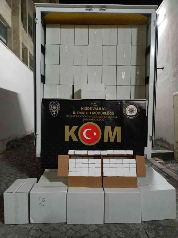 Niğde’de 3 milyon 500 bin makaron ele geçirildi
