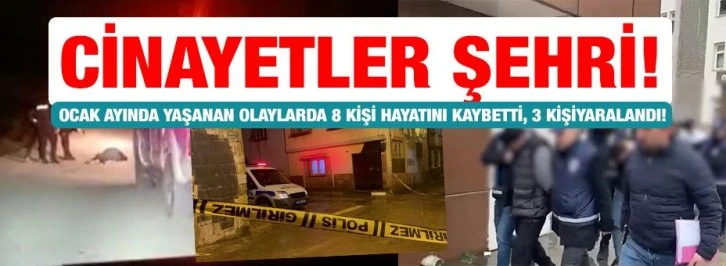 Ocak ayında yaşanan olaylarda 8 kişi hayatını kaybetti, 3 kişi yaralandı!