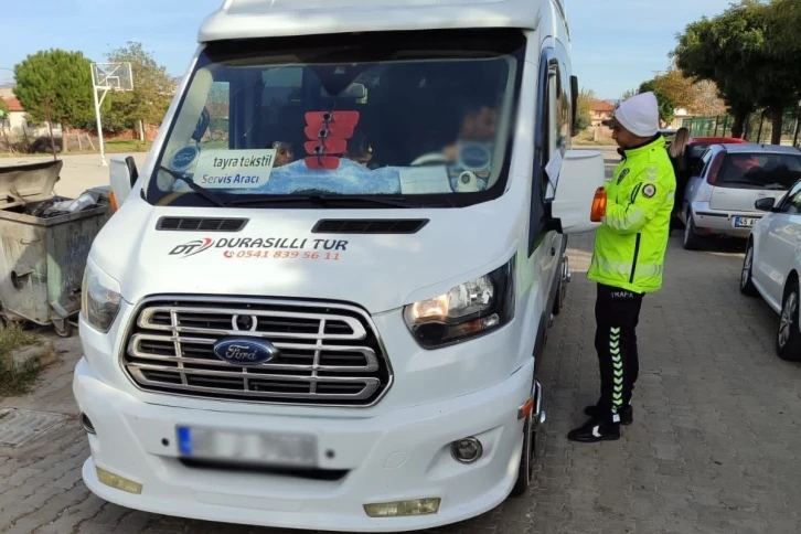 Öğrenci servislerinin denetimim devam ediyor
