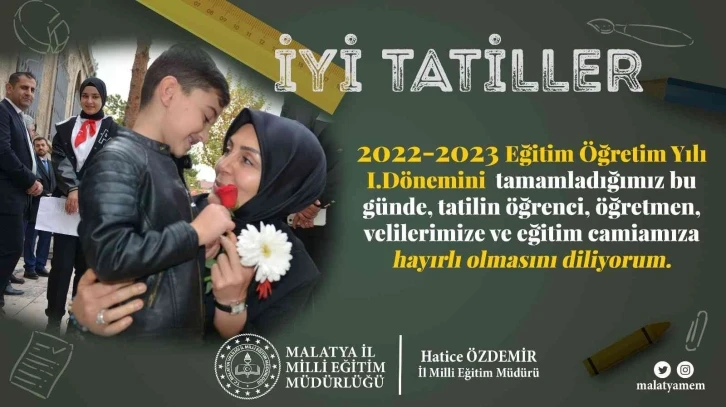 Öğrencilere ara tatilde dinlenmiş olarak eğitime başlama önerisi
