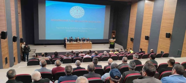 Okul servisleri güvenlik toplantısı yapıldı
