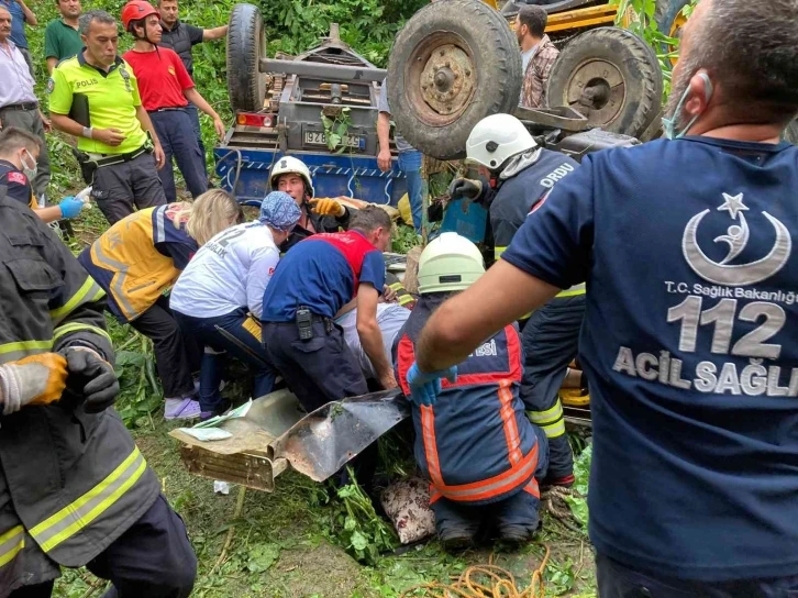 Ordu’da devrilen traktörün altında kalan baba hayatını kaybetti
