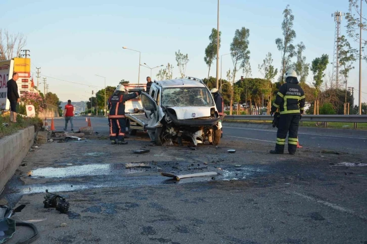 Ordu’da hafif ticari araç takla attı: 1 ölü, 1 yaralı
