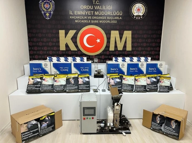 Ordu’da kaçak tütün baskını
