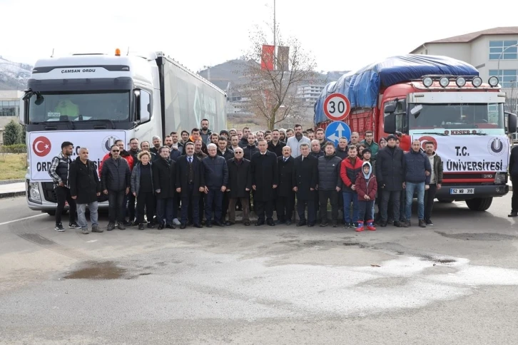 Ordu Üniversitesi’nden deprem bölgelerine yardım
