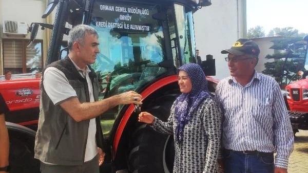 ORKÖY Projesi kapsamında iki aileye traktörler teslim edildi