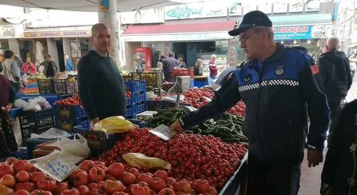 Ortaca Beleediyesi zabıta ekiplerinden pazar yerlerinde fiyat denetimi
