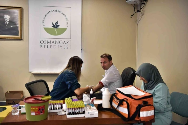 Osmangazi Belediye personeli sağlık taramasından geçti
