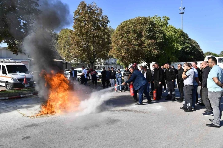 Osmangazi Belediyesi’nde yangın tatbikatı
