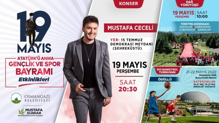 Osmangazi’de 19 Mayıs coşkusu yaşanacak
