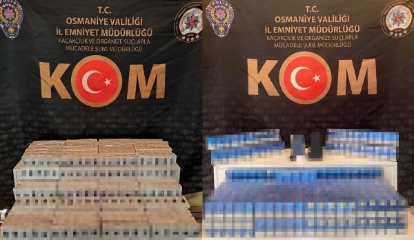 Osmaniye’de 2 araçta kaçak sigara ve cep telefonu ele geçirildi