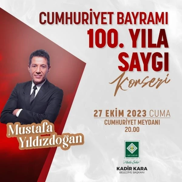 Osmaniye'de Mustafa Yıldızdoğan, Cumhuriyet Bayramı konserinde sahne alacak