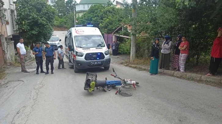 Otomobil ile çarpışan motosiklet sürücüsü yaralandı
