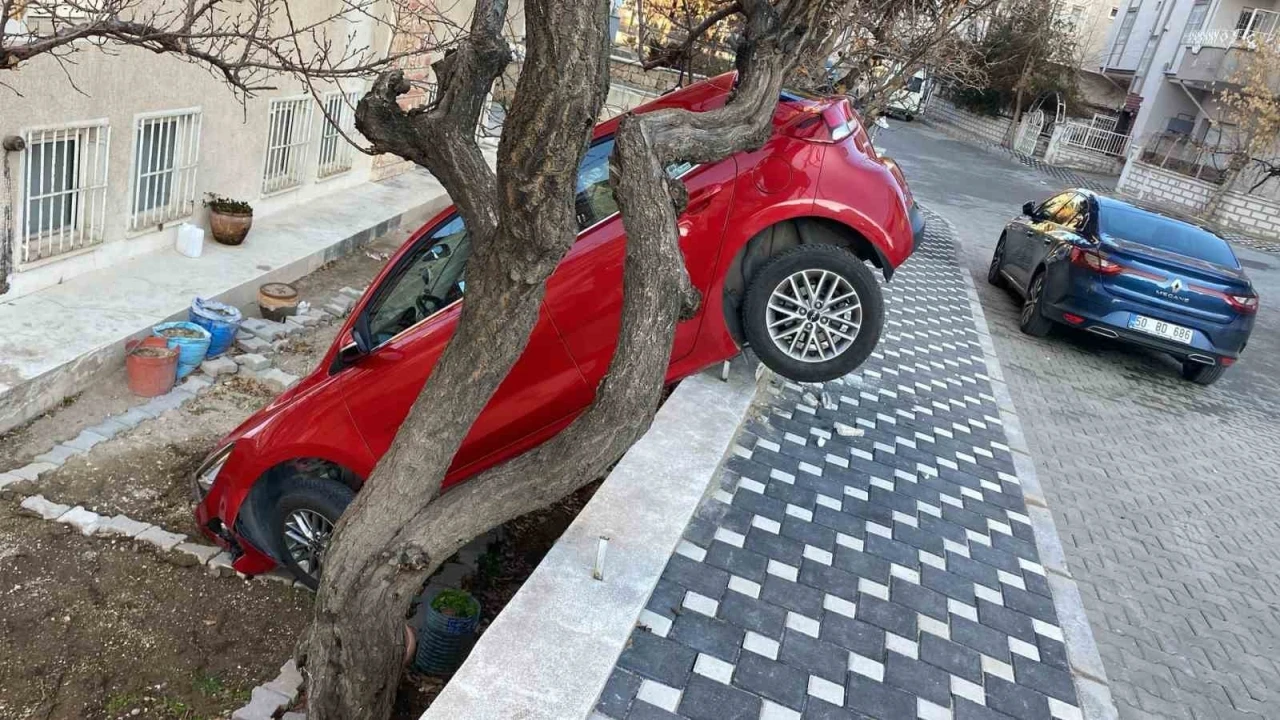 Otomobilini park ederken bahçeye düştü: 1 yaralı
