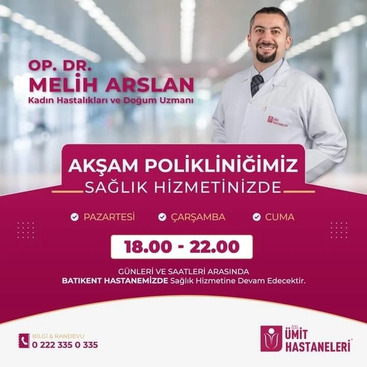 Özel Ümit’ten akşam poliklinik hizmeti
