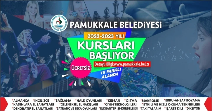 Pamukkale Belediyesi’nin yeni dönem kursları başlıyor
