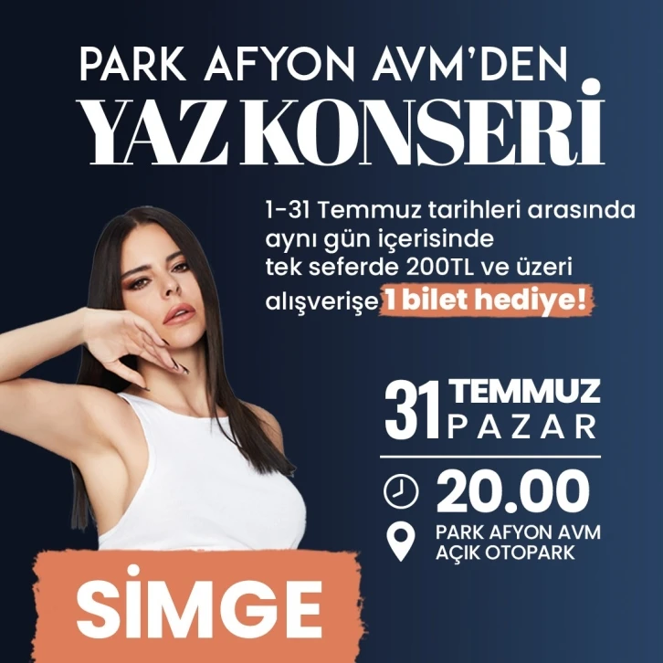 Park Afyon’da Simge Sağın ile yaz konseri
