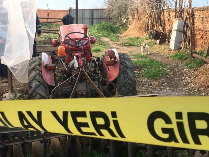 Paşa traktörün altında kalan sahibinin yanından ayrılmadı
