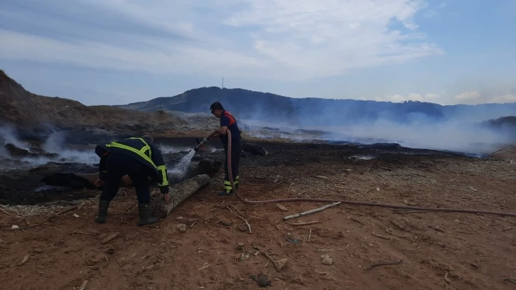 Plajda çöp yakmak isterken yangına sebep oldu
