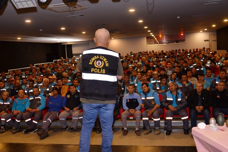 Polis, belediye personeline "şüpheli şahıs ve paket" eğitimi verdi
